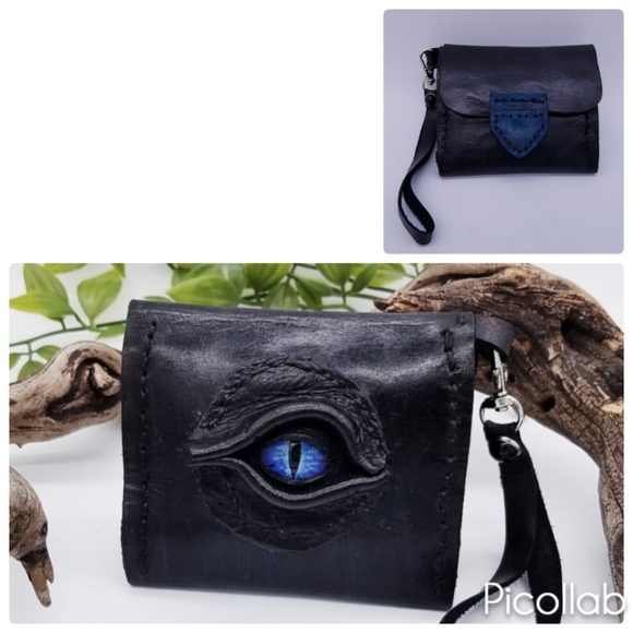 Dragon Eye Leather Wristlet - Picture 3 of 6